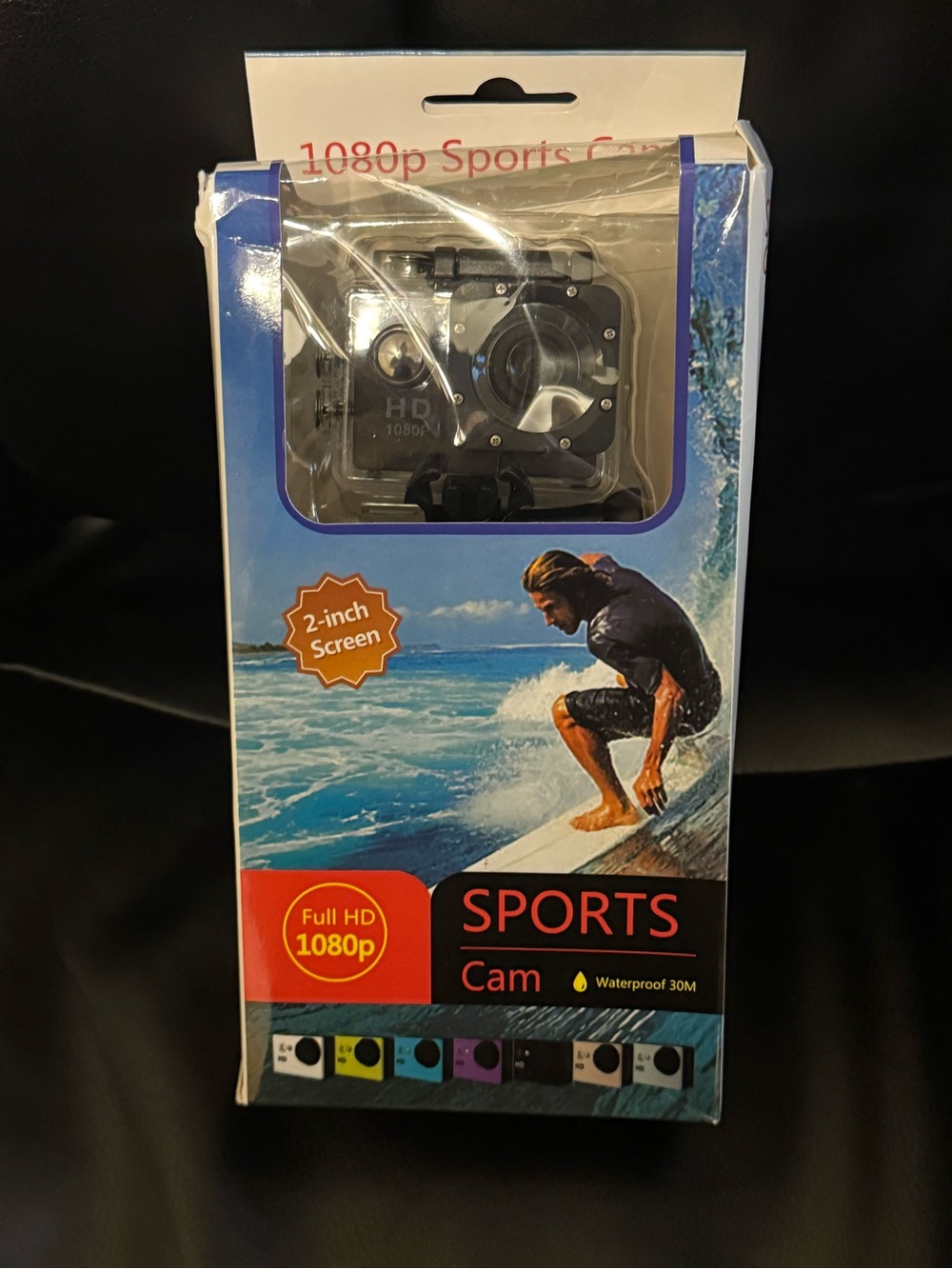 Black Sports Action Camera - Full HD 1080p